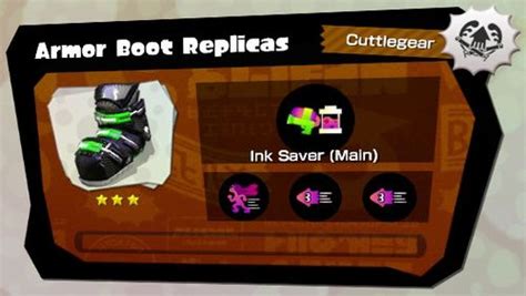 armor boot replicas|Splatoon/Unused Gear .